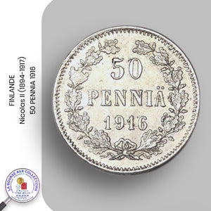 FINLANDE - Nicolas II (1894-1917) - 50 PENNIA 1916