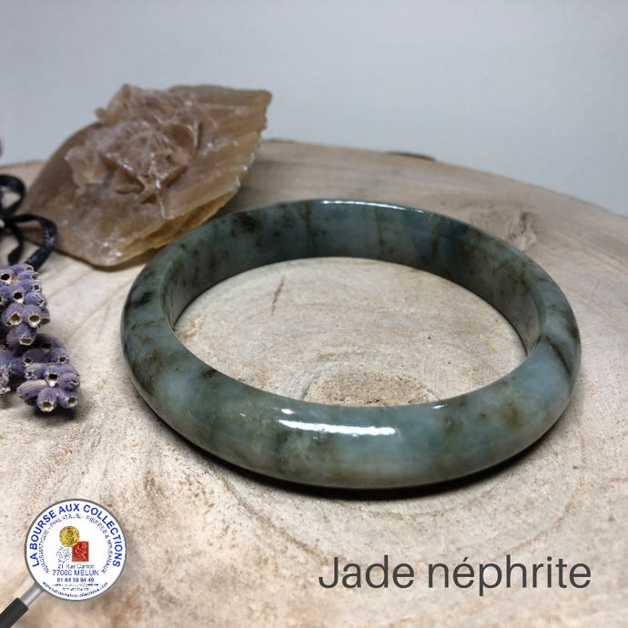 Bracelet jonc -  JADE NÉPHRITE, qualité AA - Canada