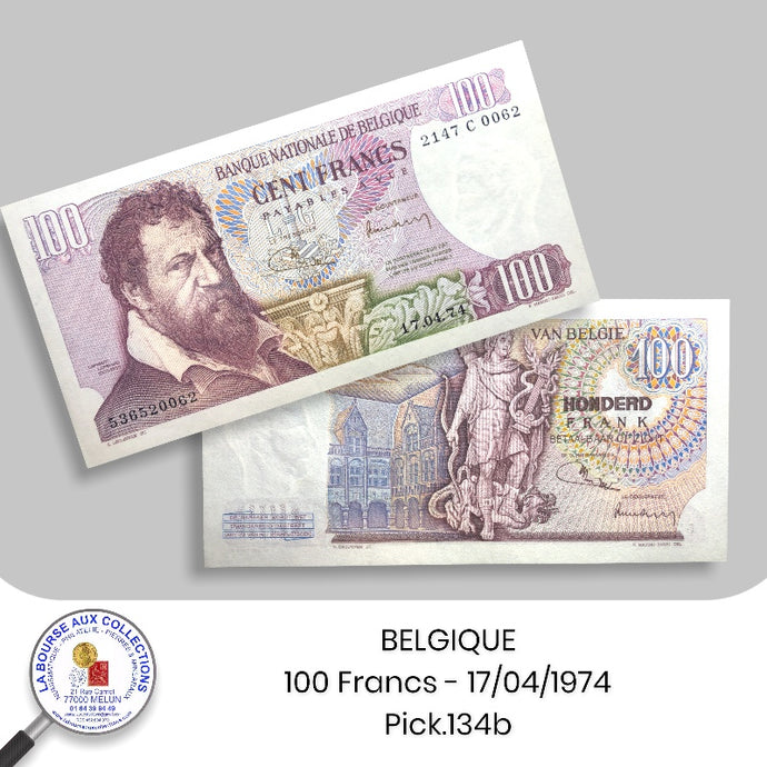 BELGIQUE - 100 Francs - 17/04/1974 - Pick.134b - NEUF / UNC