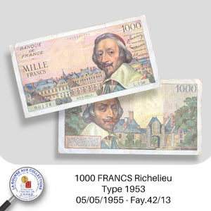 1000 FRANCS Richelieu type 1953 - 05/05/1955 - Fay.42/13