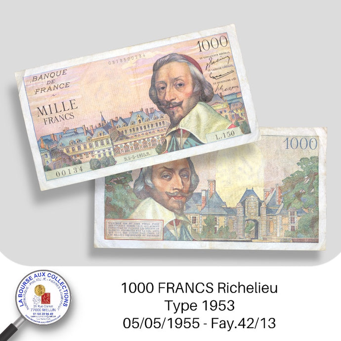 1000 FRANCS Richelieu type 1953 - 05/05/1955 - Fay.42/13