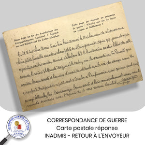 CORRESPONDANCE DE GUERRE 1939/1945 - Carte postale de réponse Corbeil pour l'Allemagne 1941
