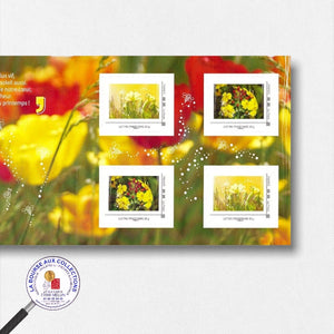 2020 - Collector 4 timbres adhésifs TVP - Les Exclusifs - PRINTEMPS - Primevères
