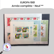 Charger l&#39;image dans la galerie, Année complète timbres EUROPA 1981 - Neufs **
