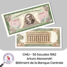 Charger l&#39;image dans la galerie, CHILI - 50 Escudos 1962 - Pick.140b - NEUF / UNC
