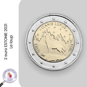 2 euro ESTONIE 2021 - Le loup