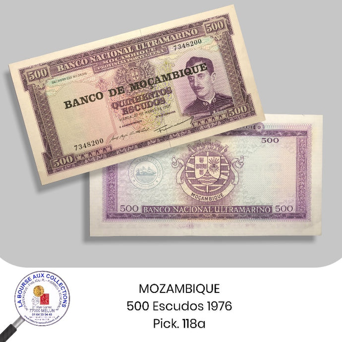 MOZAMBIQUE - 500 ESCUDOS - 1976 - Pick. 118a - NEUF / UNC