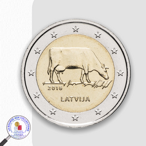 2 euro LETTONIE 2016 - Agriculture Lettone / Vache brune