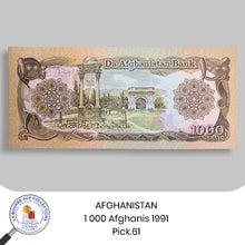 Charger l&#39;image dans la galerie, AFGHANISTAN - 1 000 Afghanis 1991 - Pick.61 - NEUF / UNC
