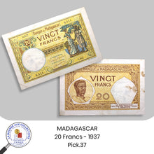 Charger l&#39;image dans la galerie, MADAGASCAR - 20 Francs - 1937 - Pick.37
