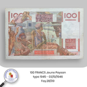 100 FRANCS Jeune Paysan type 1945 - 03/10/1946 - Fay.28/09