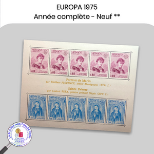 Année complète timbres EUROPA 1975 - Neufs **