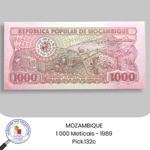 MOZAMBIQUE - 1 000 METICAIS - 1989 - Pick.132c - NEUF / UNC
