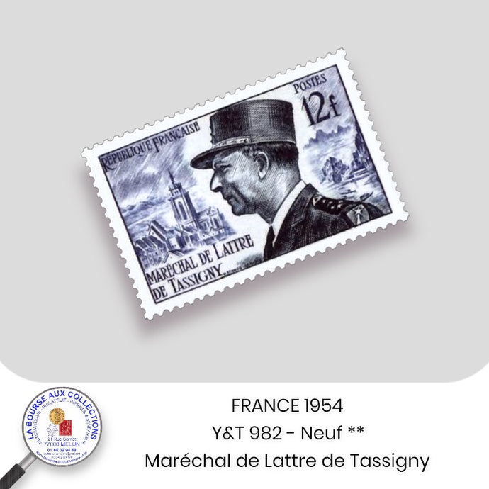 1954 - Y&T 982 - Maréchal de Lattre de Tassigny - Neuf **