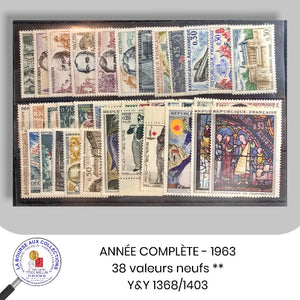 Année complète - FRANCE 1963 - Timbres neufs **