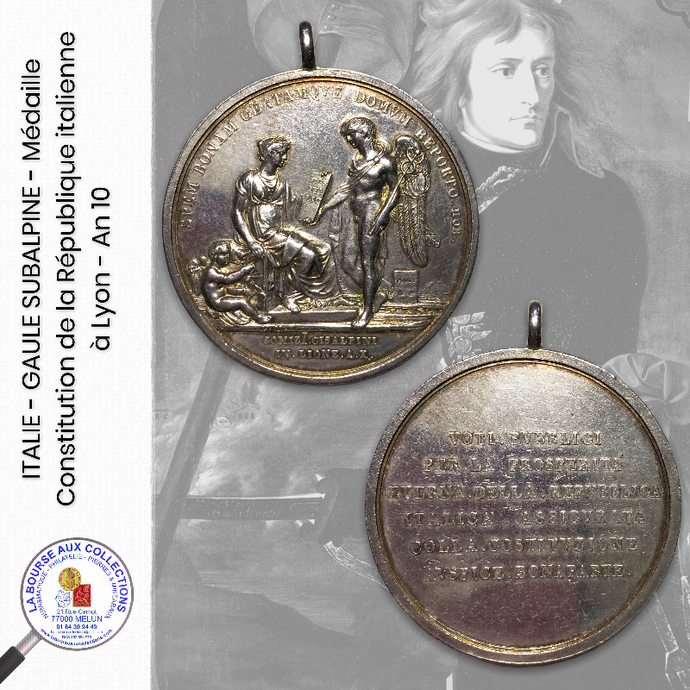 Médaille CONSTITUTION DE LA REPUBLIQUE SUBALPINE à Lyon - An 10 par Mandefrini