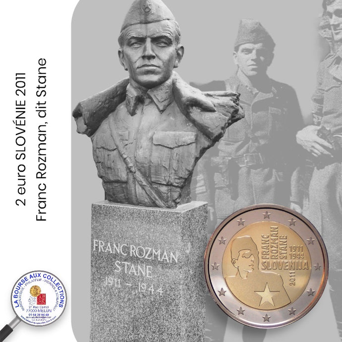 2 euro SLOVENIE 2011 - 100 ans de la naissance du héros national Franc Rosman