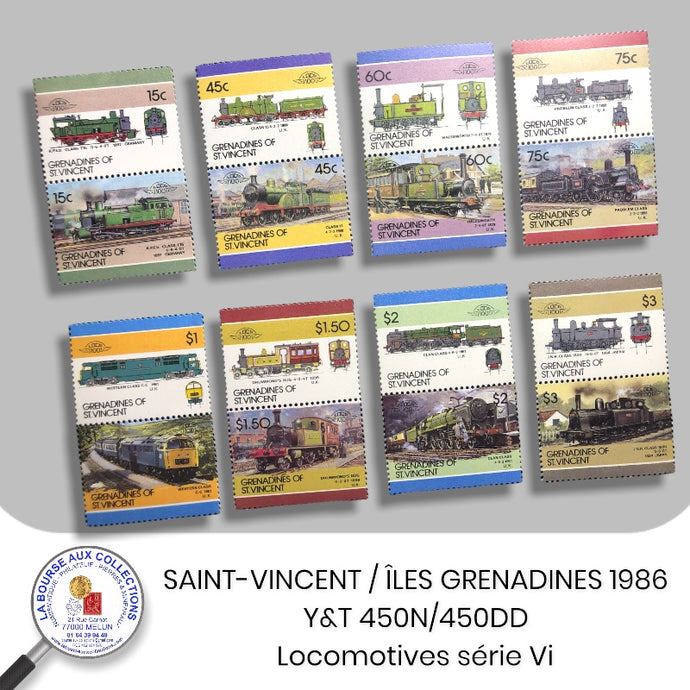 SAINT VINCENT / ILES GRENADINES 1986 - Y&T 450N/450DD - Locomotives série VI - NEUF **