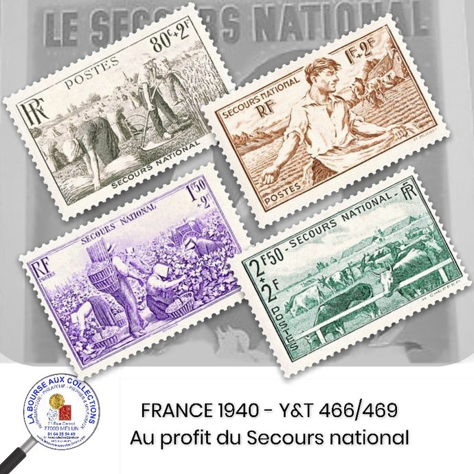1940 - Y&T 466/469 - Au profit du Secours national  - Neuf **