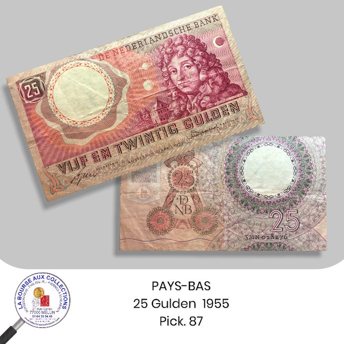 PAYS-BAS - 25 Gulden  1955 - Pick. 87