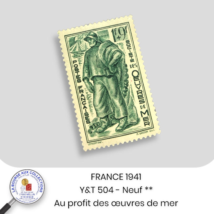 1941 - Y&T 504 - Au profit des oeuvres de mer - Neuf **