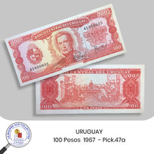 Charger l&#39;image dans la galerie, URUGUAY - 100 Pesos  1967  - Pick.47a - NEUF/UNC
