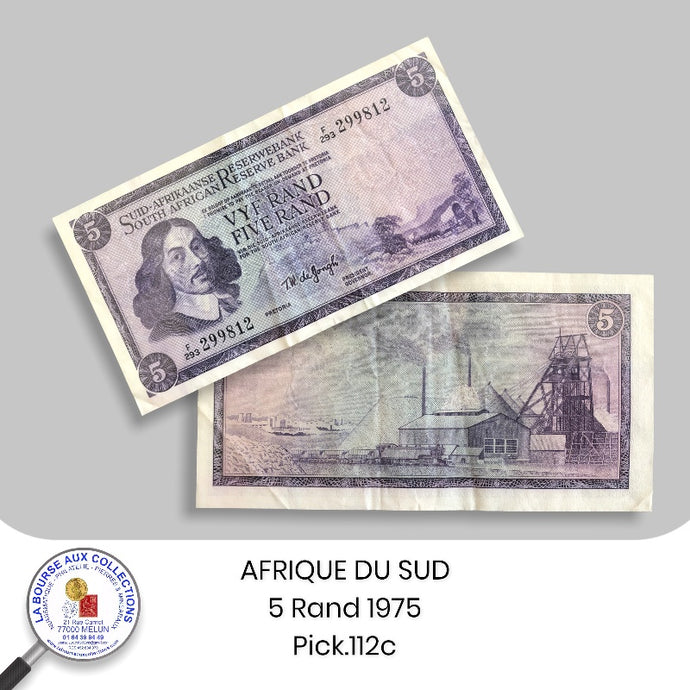 AFRIQUE DU SUD - 5 RAND 1975 . Pick.112c