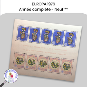 Année complète timbres EUROPA 1976 - Neufs **