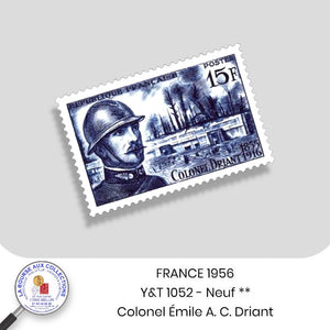 1956 - Y&T 1052 - 40ème anniversaire de la mort du colonel Emile A. C. Driant à Verdun - Neuf **