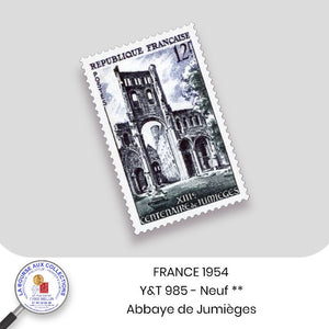 1954 - Y&T 985 - 13ème centenaire de l'Abbaye de Jumièges - Neuf **