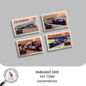 ZIMBABWE 1985 - Y&T 77/80 - Locomotives - Neuf **