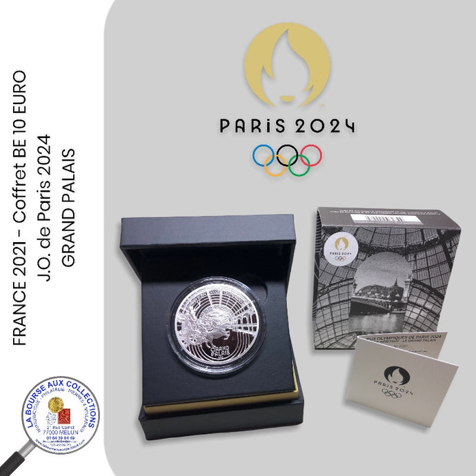 10 euro FRANCE 2021 -  J.O. de Paris 2024 - GRAND PALAIS - Coffret BE