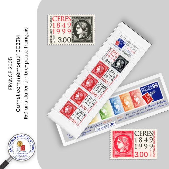 1999 - Carnet Commémoratif BC3213 - 150e anniversaire du 1er timbre-poste français  - Neuf **