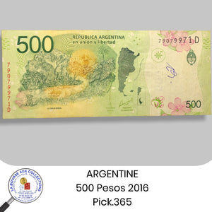 ARGENTINE - 500 Pesos 2016 - Pick.365