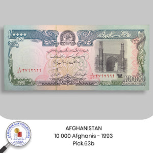 AFGHANISTAN - 10 000 Afghanis - 1993 - Pick.63b - NEUF/UNC