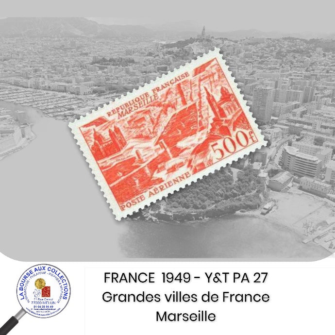 1949 - Y&T PA 27 - Grandes villes de France : Marseille - Rouge - NEUF **