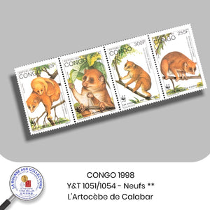 CONGO 1998 - Y&T 1051/1054 - L'Artocèbe de Calabar - NEUF **