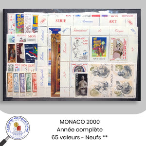MONACO - 2000 - Année Complète - Timbres neufs **