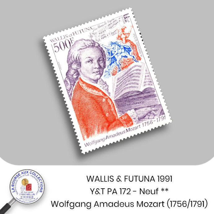 WALLIS ET FUTUNA 1991 - Y&T PA 172 - Bicentenaire de la mort W. A. Mozart - Neuf **