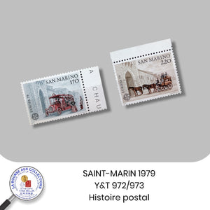 SAINT-MARIN 1979 - Y&T 972/973 - Histoire postal – Neufs **