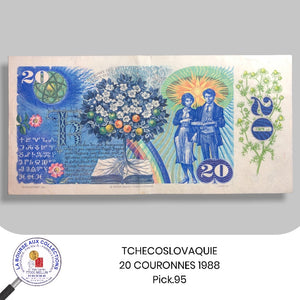 TCHECOSLOVAQUIE - 20 COURONNES 1988 - Pick.95