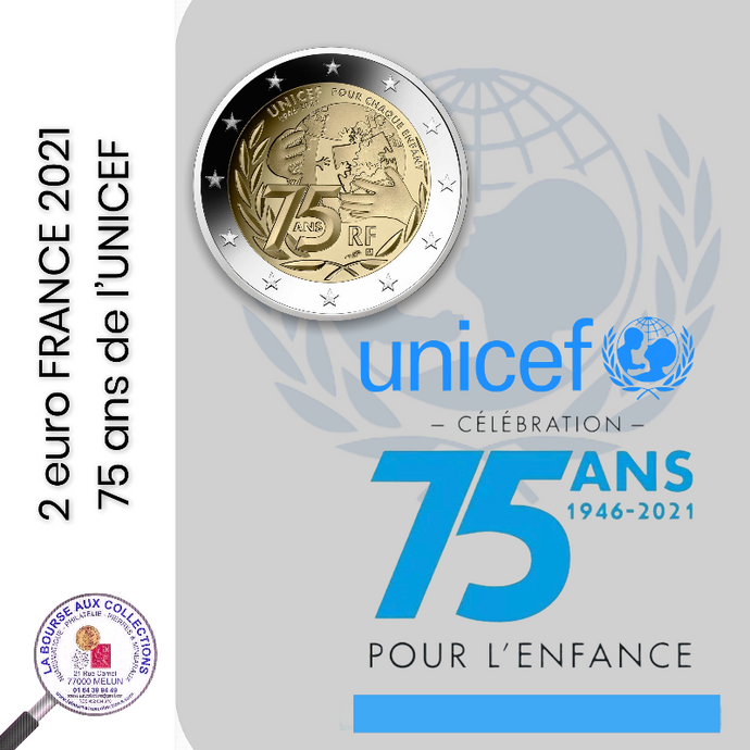 2 euro FRANCE 2021 - 75 ans de l'UNICEF