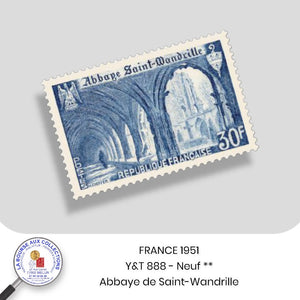 1951 - Y&T 888 - Abbaye de St-Wandrille - Neuf **