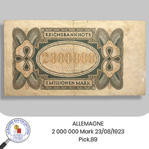 ALLEMAGNE - 2 000 000 Mark 23/08/1923 - Pick.89