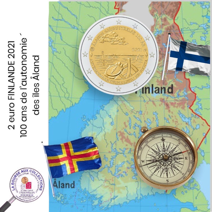 2 euro FINLANDE 2021 - 100 ans de l’autonomie des îles Åland