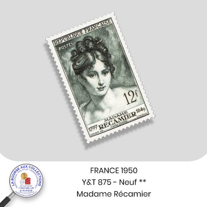 1950 - Y&T 875 - Madame Récamier - Neuf **