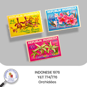 INDONÉSIE 1976 - Y&T n° 774/776 - Orchidées - Neufs **
