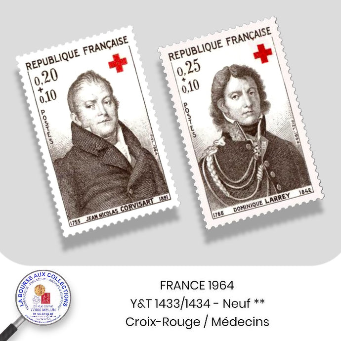 1964 - Y&T 1433/1434 - Au profit de la Croix-Rouge / Médecins - Neuf **