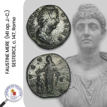 Charger l&#39;image dans la galerie, FAUSTINE MERE  (141 ap. J.-C.) - SESTERCE, c. 147, Rome
