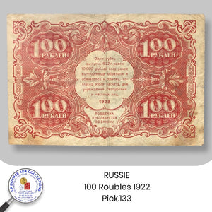 RUSSIE - 100 Roubles 1922  - Pick.133